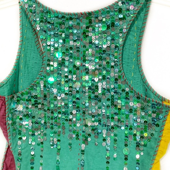 Multicolor Sequin Tank Top- Women’s Size Medium - Picture 4 of 4